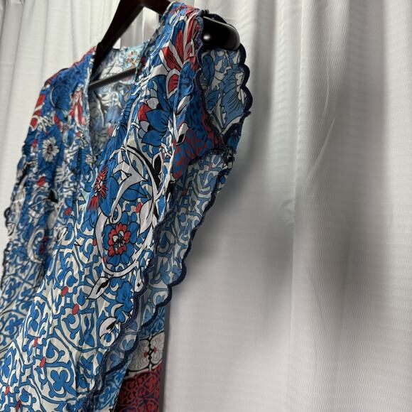 Johnny Was Colorful Floral Boho Tunic Dress Cover Up Women’s Size XS Oversized - Picture 4 of 10